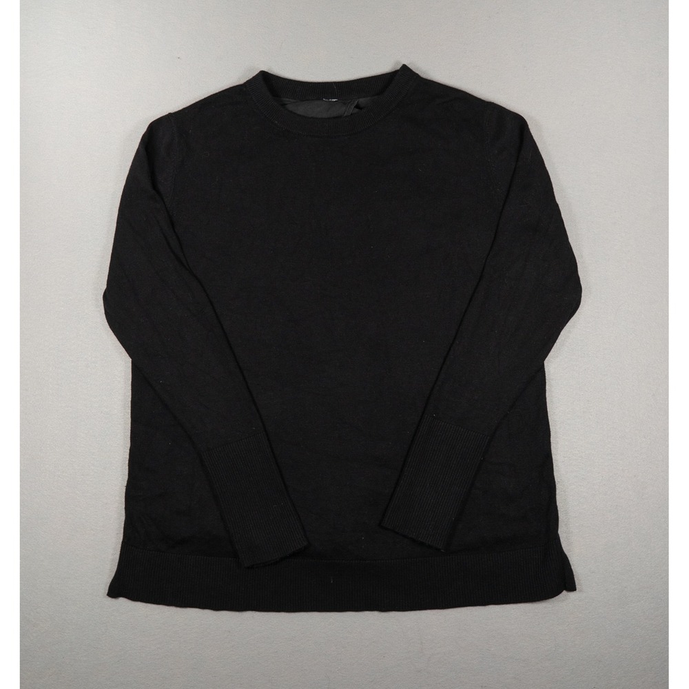 Lululemon‎ Still At Ease Pullover Sweater Black Silk Back Cashmere Blend Womens